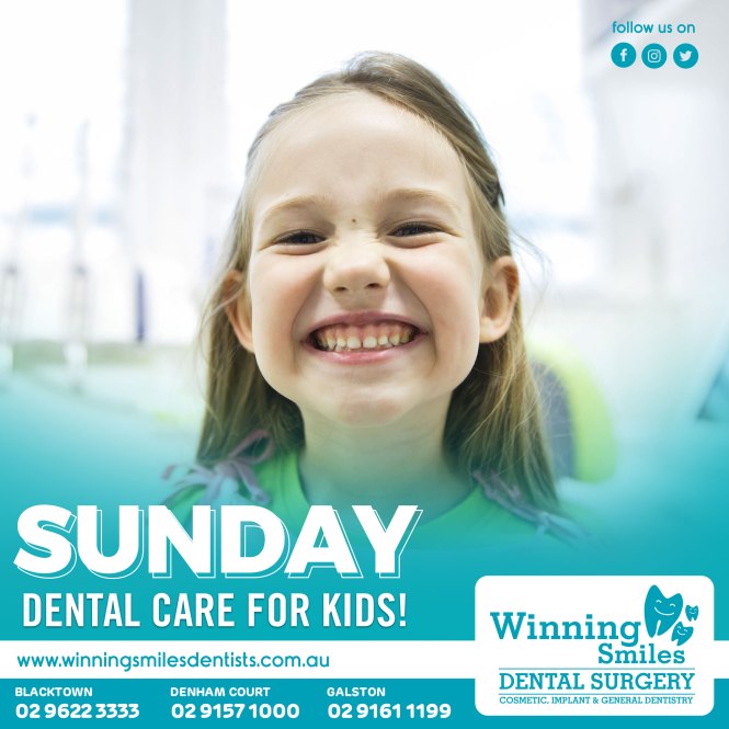 Sunday Dental Care for Kids!